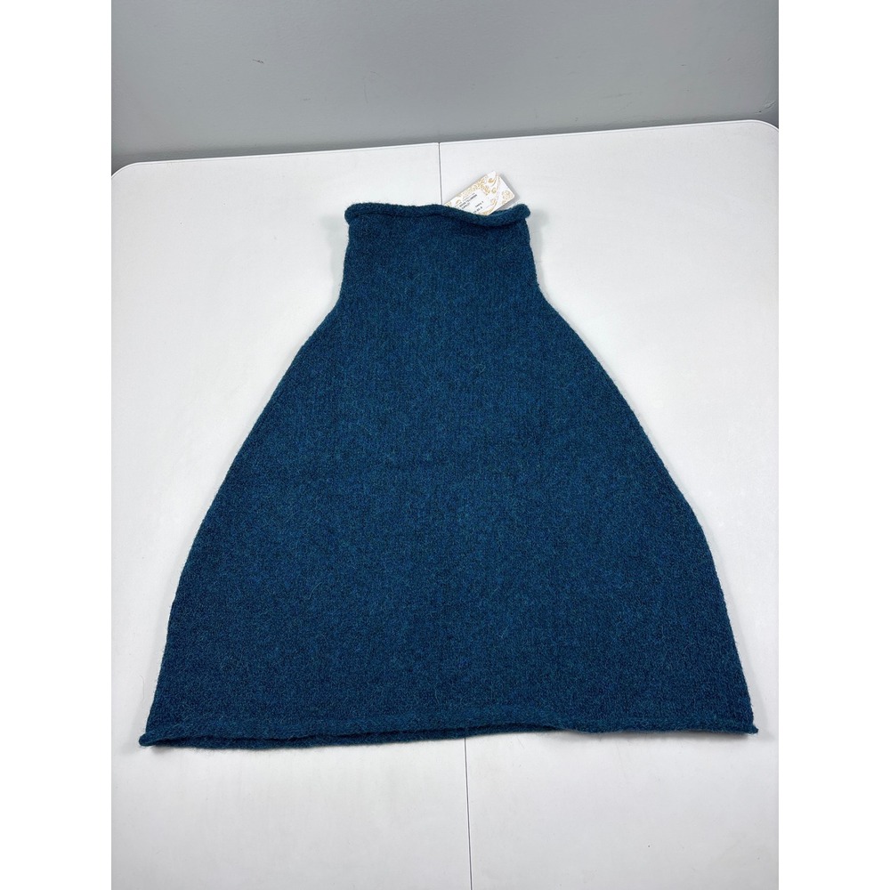 Peruvian Connection 93% Alpaca Ocean Tillamook Capelet Teal‎ L/XL NWT - Picture 8 of 8